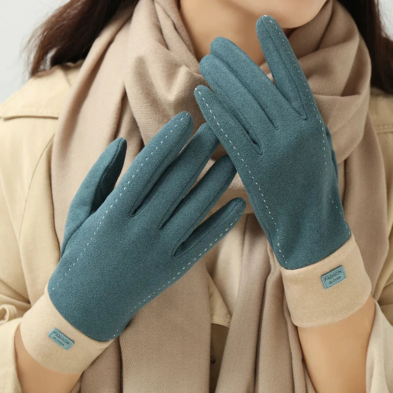 Women's Elegant Simple Style Color Block Gloves