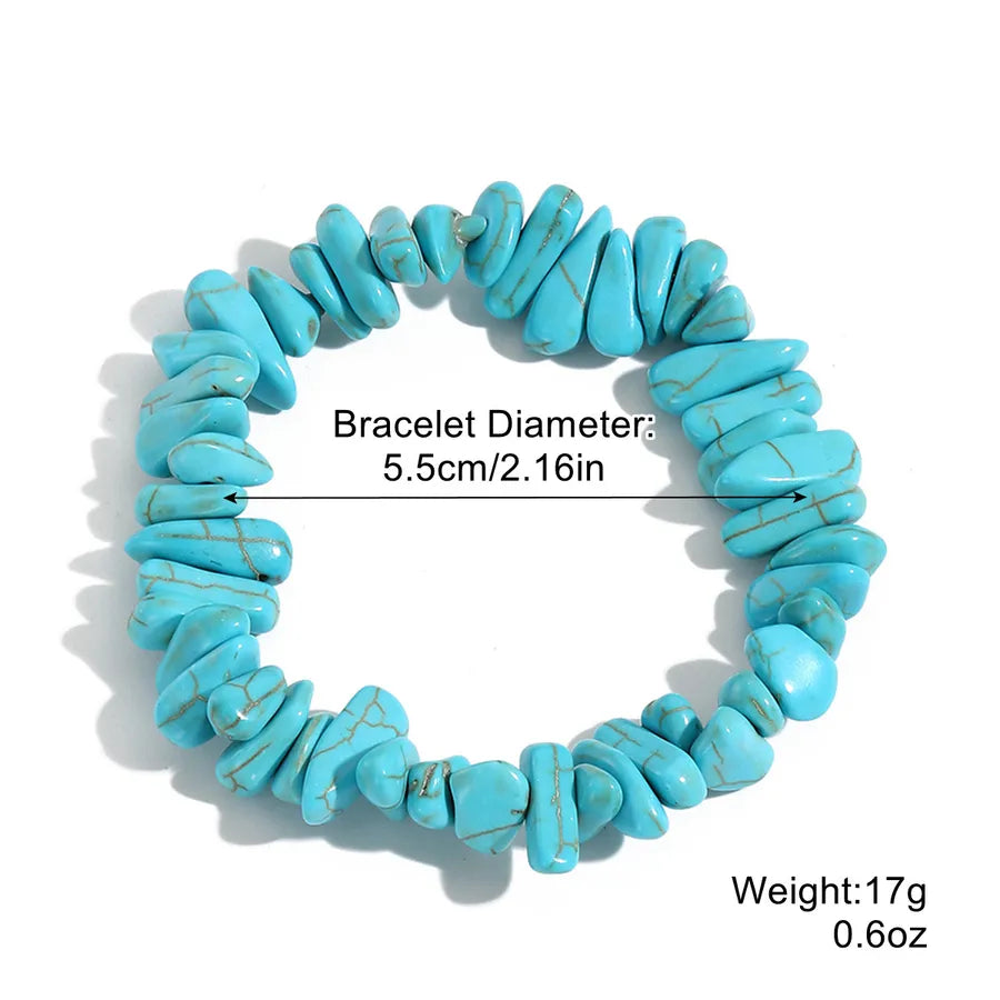 Vacation Bohemian Geometric natural stone turquoise Bracelets In Bulk