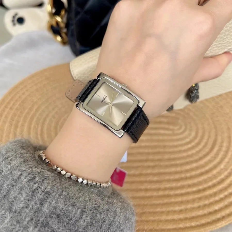 Simple Style Solid Color Buckle Quartz Watch Women's Watches