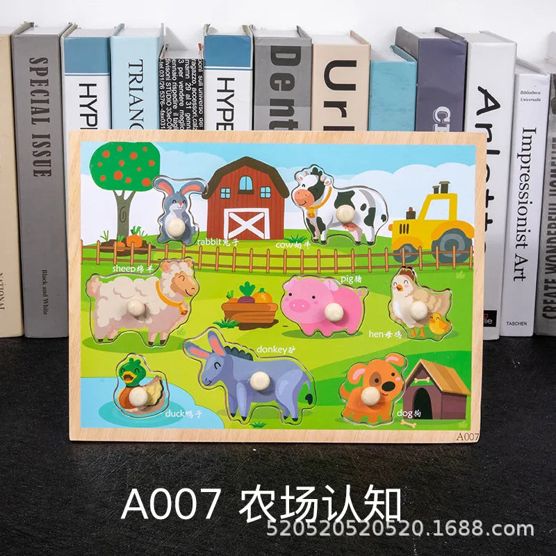 children 's education wooden toys numbers alphabet fruit intelligence building blocks 1 set
