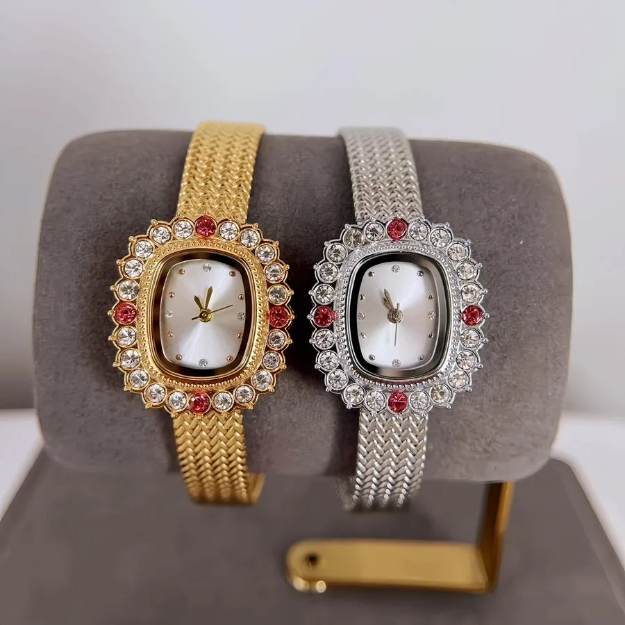 Elegant Glam Geometric Single Folding Buckle Quartz Watch Women's Watches