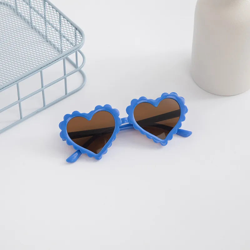 Elegant Simple Style IG Style Heart Shape Resin Special-Shaped Mirror Full Frame Kids Sunglasses