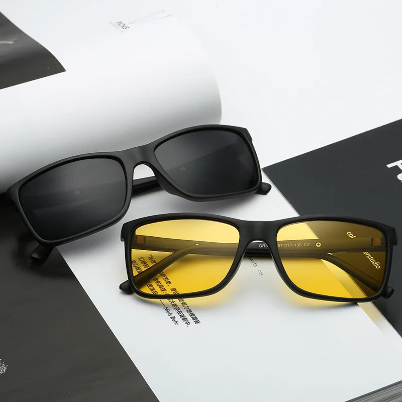 Retro Simple Style Sunglasses Pc Square Full Frame Men's Sunglasses
