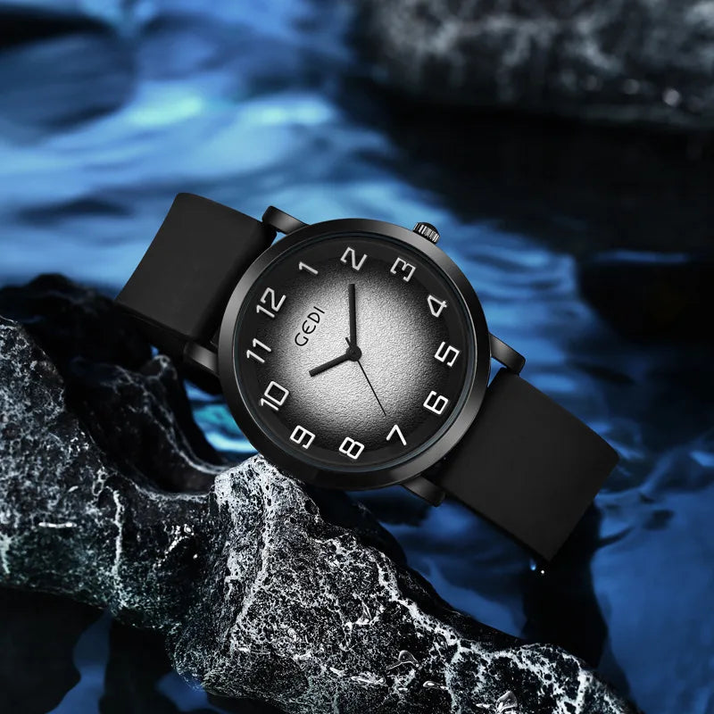 Sports Geometric Buckle Quartz Men's Watches