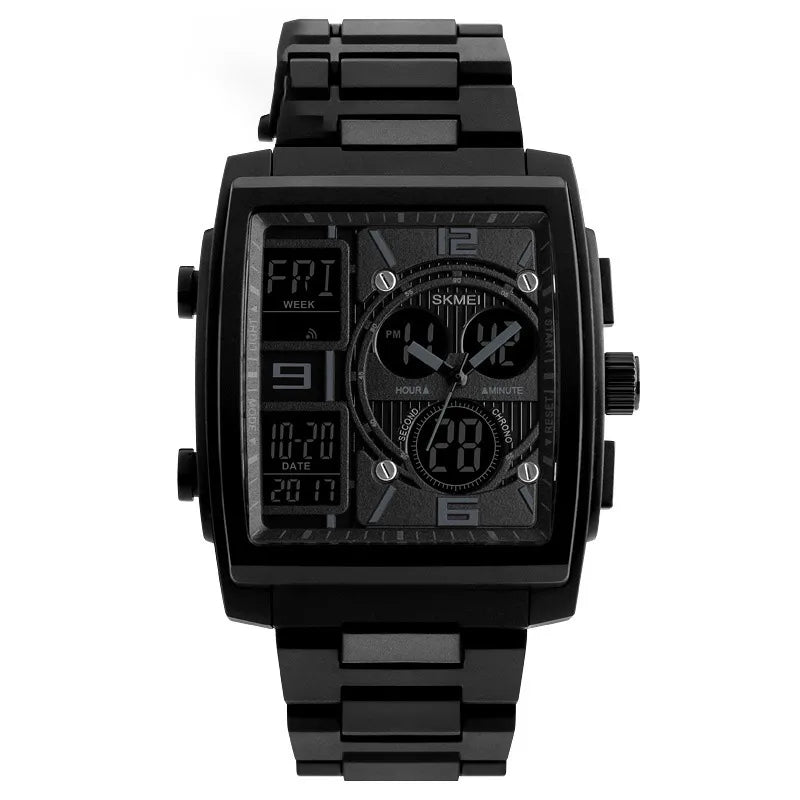 fashion square single folding buckle electronic men's watches