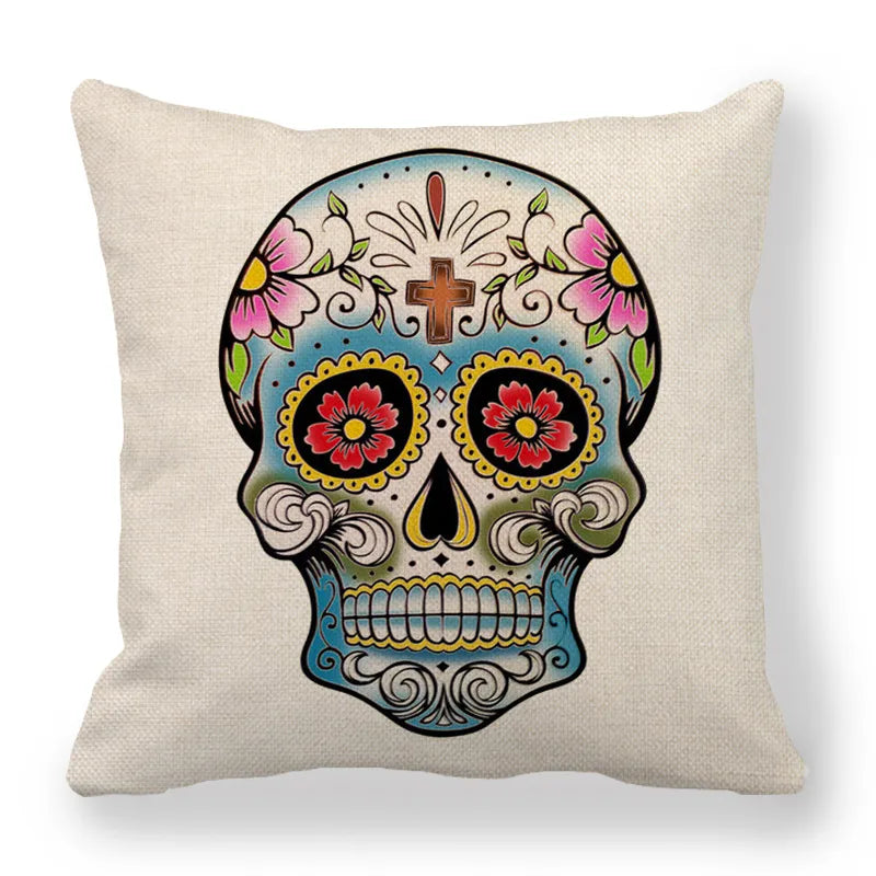Halloween Fashion Skull Linen Couch & Sofa Decor