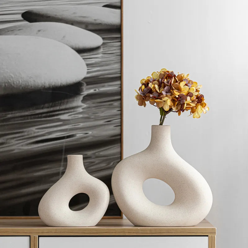 simple style irregular solid color ceramics vase