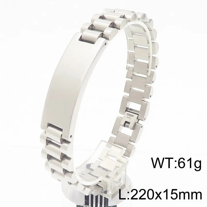 Elegant Simple Style Streetwear Geometric 304 Stainless Steel Bracelets 1 Piece
