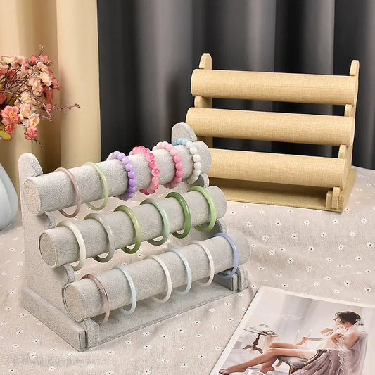 1 Piece Leather Flannel Modern Style Simple Style Solid Color Jewelry Display Jewelry Rack