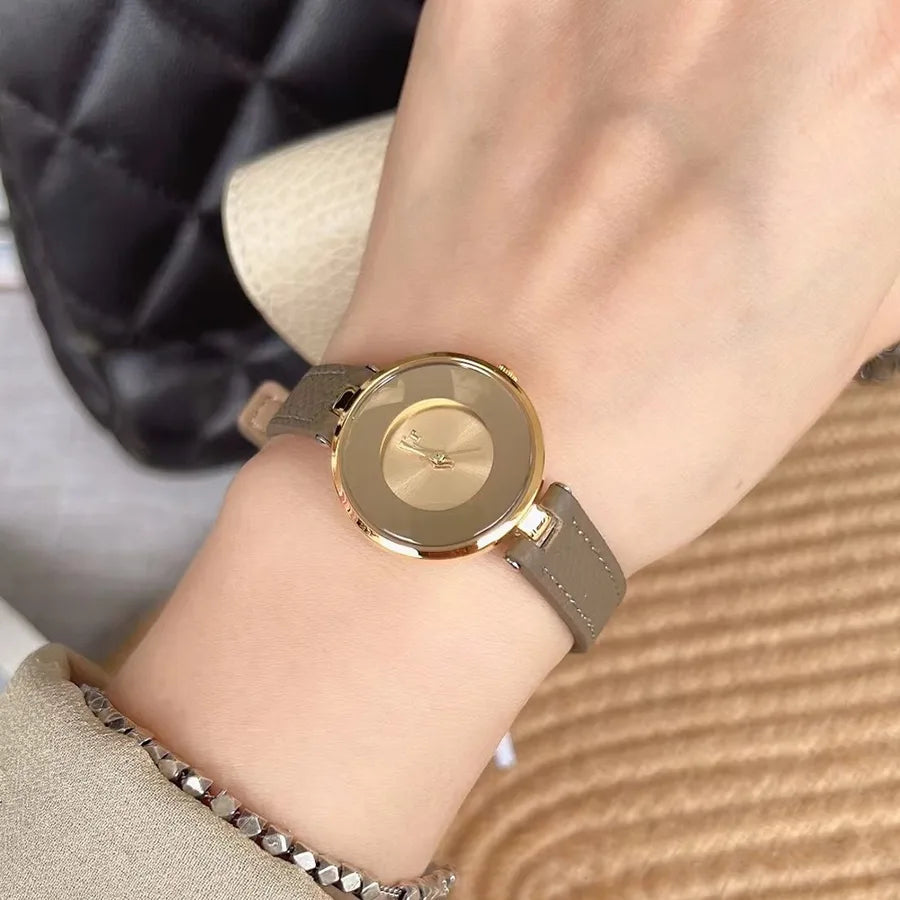 Simple Style Solid Color Buckle Quartz Watch Women's Watches