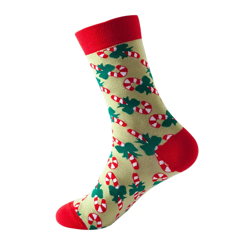 Christmas Cute Modern Style Unisex Christmas Tree Gingerbread Snowman Cotton Polyester Ankle Socks A Pair