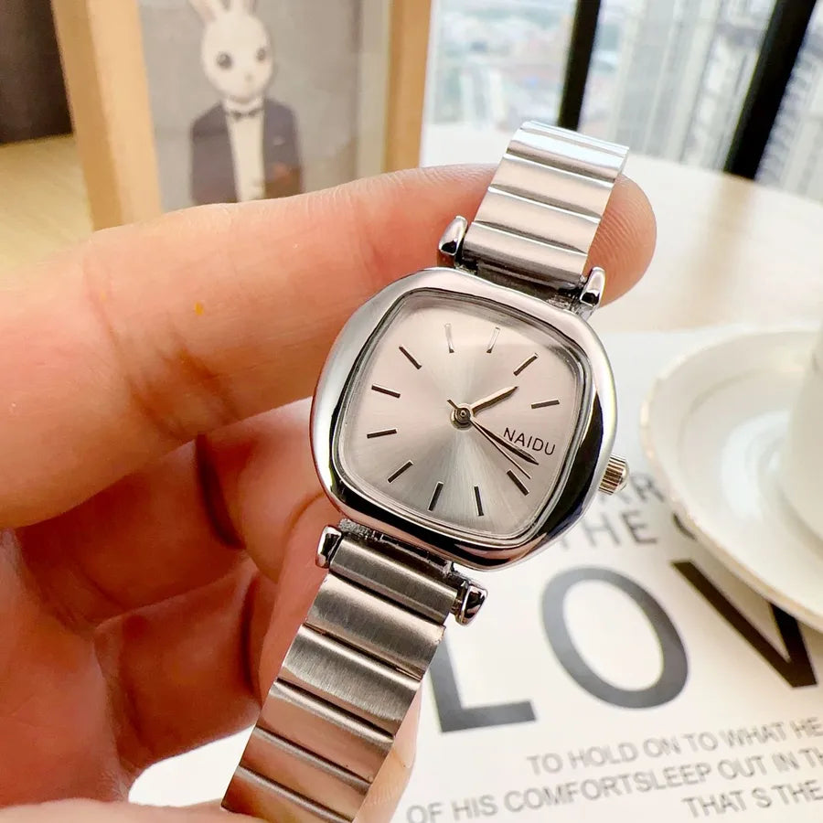 Casual Solid Color Single Folding Buckle Quartz Women's Watches