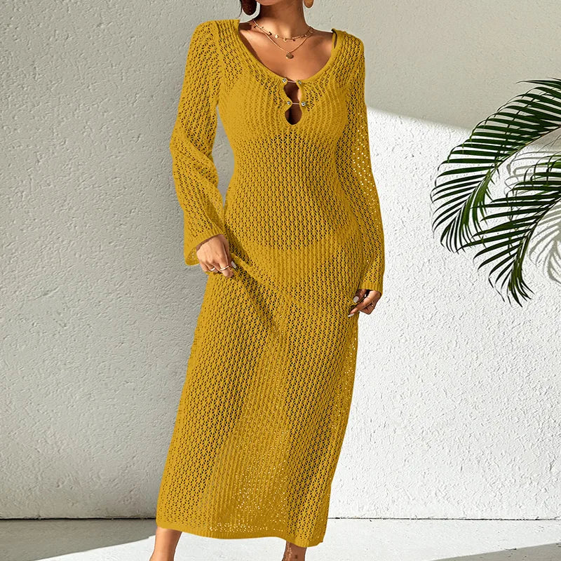 Women's Solid Color Sexy Cover Ups