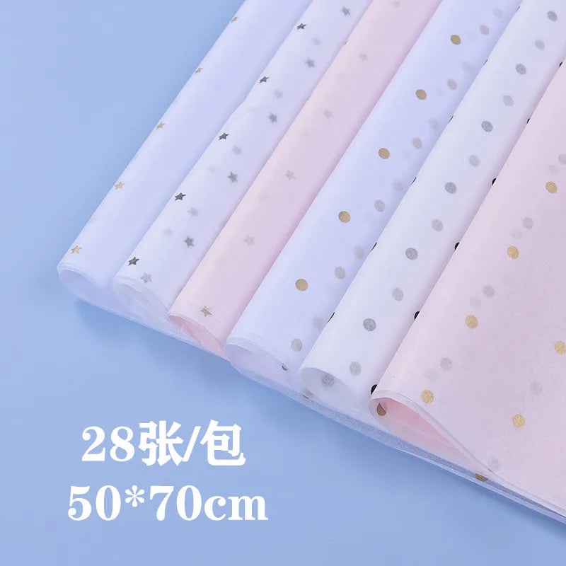 korean stars and dots wrapping sydney paper