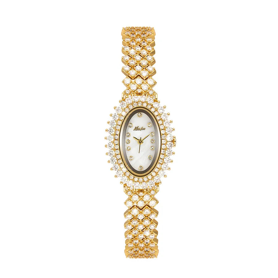 Casual Elegant Simple Style Solid Color Jewelry Buckle Quartz Watch Women's Watches