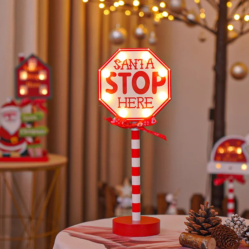Christmas Cartoon Style Fruit Wood Party Lightings