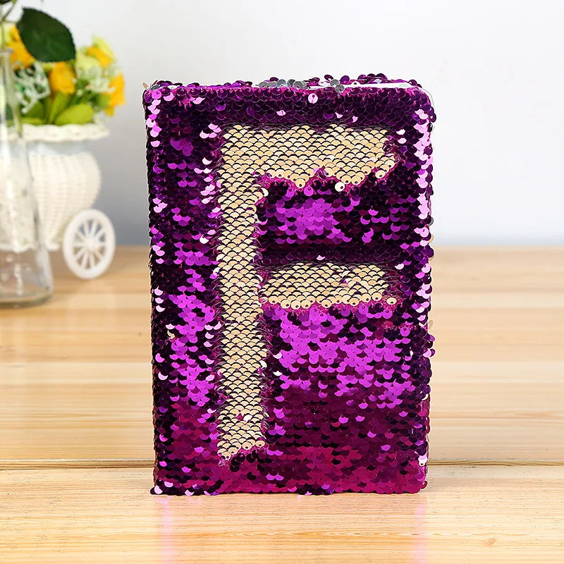 Color Changing Fish Scale Sequin Notebook Customizable Cover Pattern Creative Stationery Ideal For Anniversary And Award Ceremonies