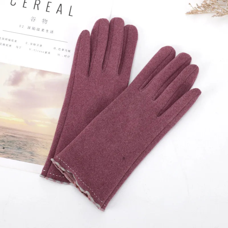 Women's Elegant Simple Style Solid Color Gloves