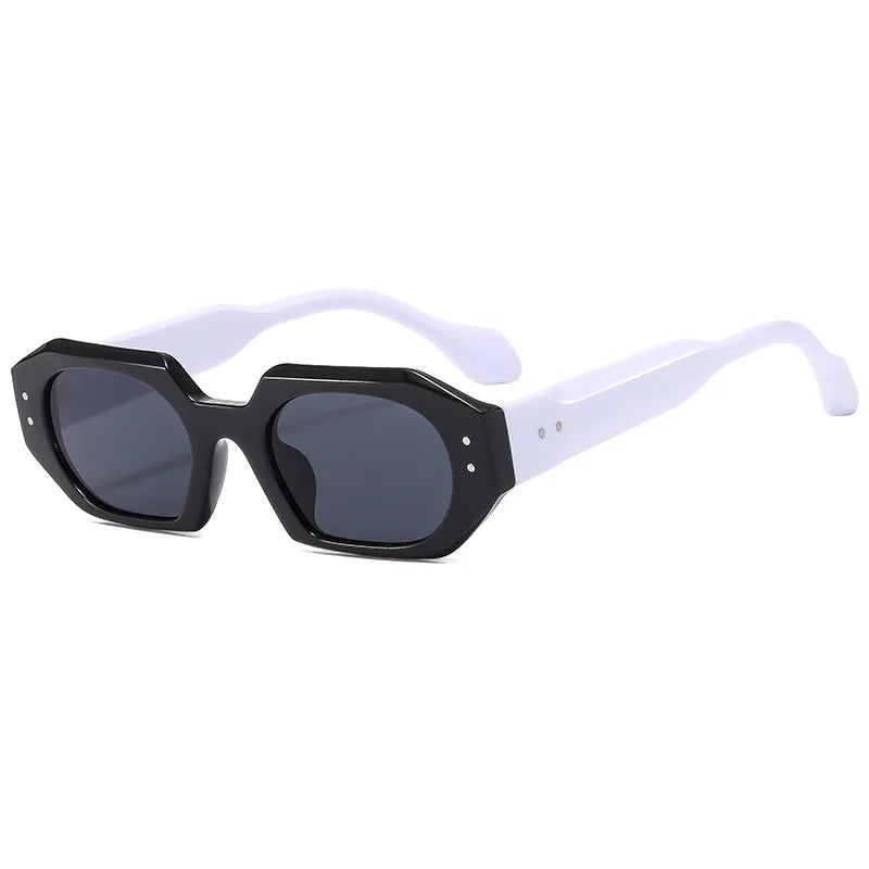 Hip-Hop Solid Color Ac Square Full Frame Glasses
