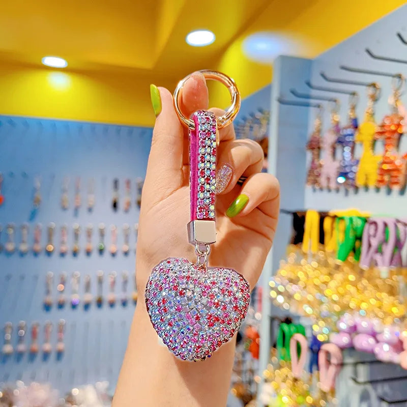 Luxurious Heart Shape Czech diamond Unisex Keychain