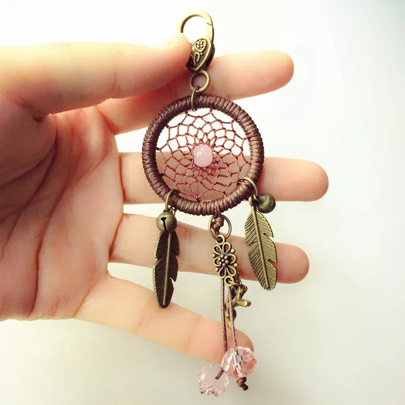 ethnic style dreamcatcher alloy unisex bag pendant keychain