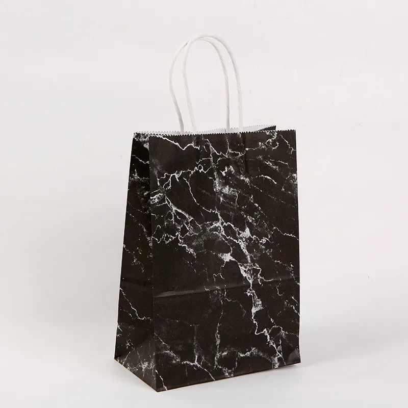 fashion marble kraft paper festival gift bags