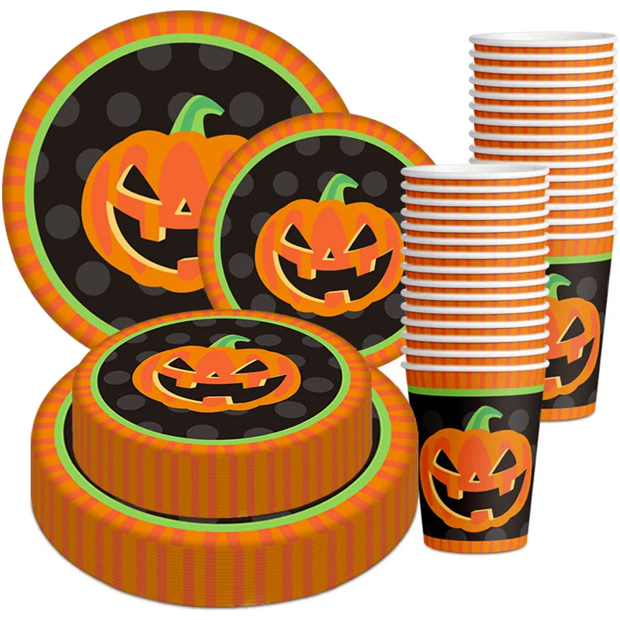 Halloween Cartoon Style Pumpkin Bat 1 Set