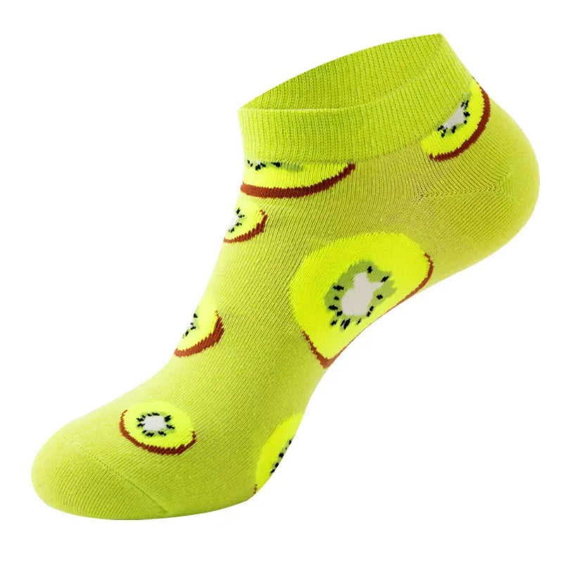 Unisex Cute Modern Style Fruit Strawberry Watermelon Cotton Ankle Socks A Pair