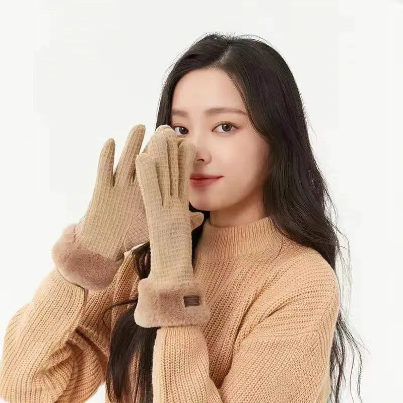 Women's Elegant Simple Style Color Block Gloves