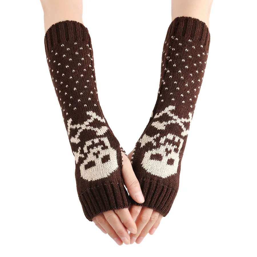 Women's Hip-Hop Exaggerated Streetwear Color Block Gloves One Pair