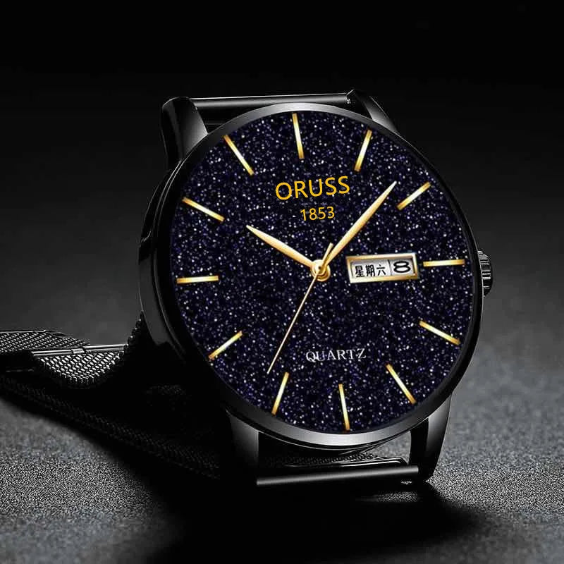 TikTok Gentleman Star Movement Watch Men's Watch Genuine Luminous Waterproof Calendar High-end Handsome Fashion  New