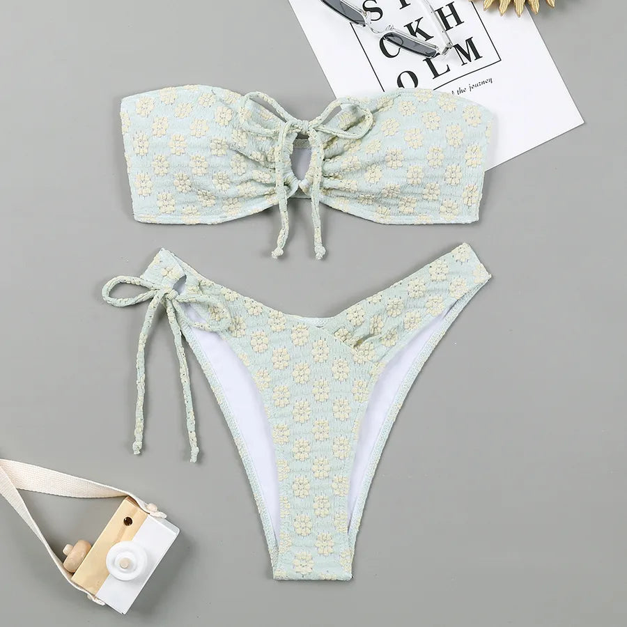 Women's Ditsy Floral 2 Pieces Set Bikinis Swimwear