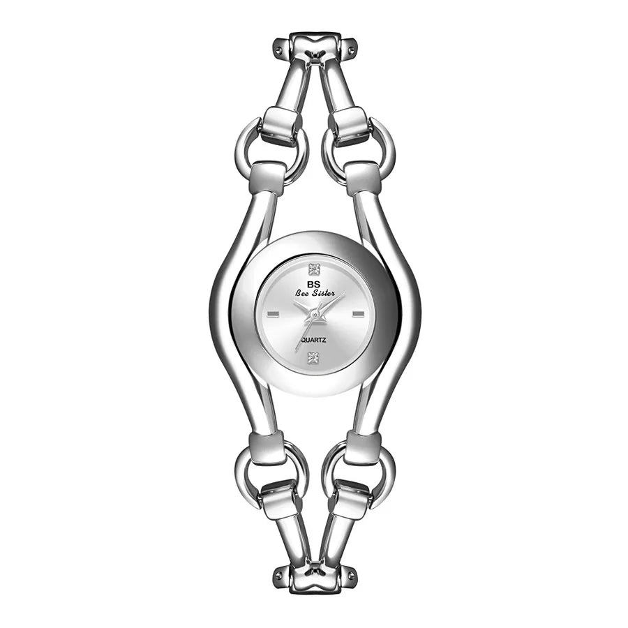 Retro Classic Style Solid Color Jewelry Buckle Quartz Watch
