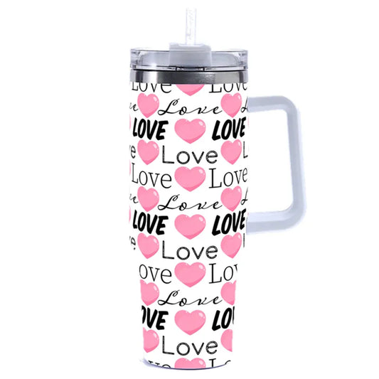 Valentine'S Day Casual Elegant Glam Letter 201 Stainless Steel 304 Stainless Steel Thermos Cup 1 Piece
