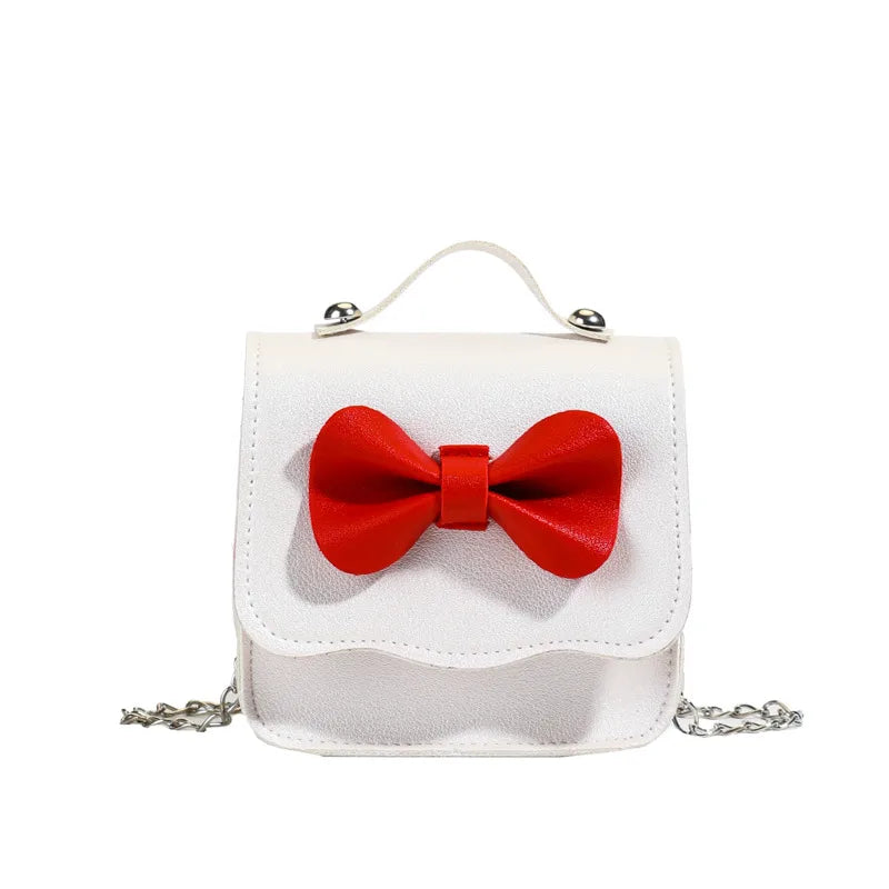 Children's Bags New Wave Pattern Bow Girls' Single-Shoulder Bag Fashion Baby Chain Messenger Bag Coin Purse