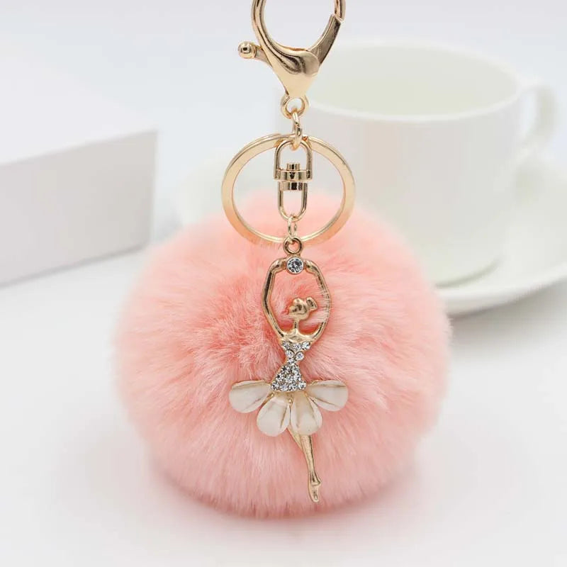 Basic Classic Style Human Plush Women's Bag Pendant Keychain