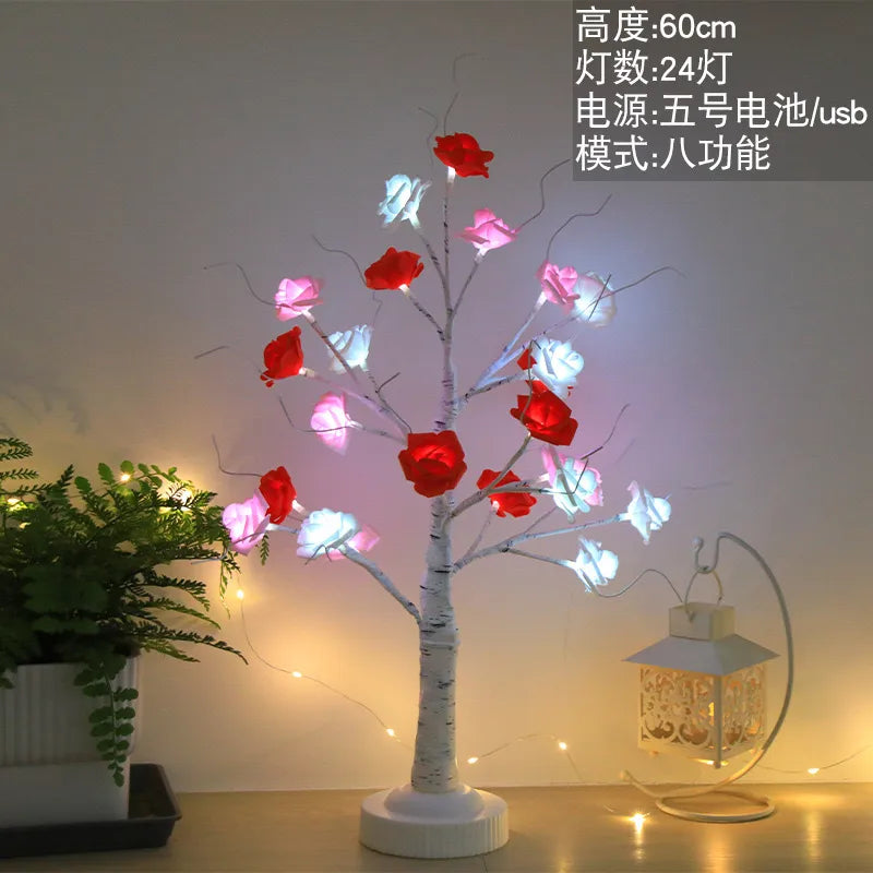 Casual Romantic Simple Style Floral Plastic Indoor Party Night Lights Led Lights Night Lights