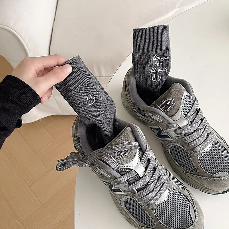 Casual Women's Letter Cotton Ankle Socks A Pair