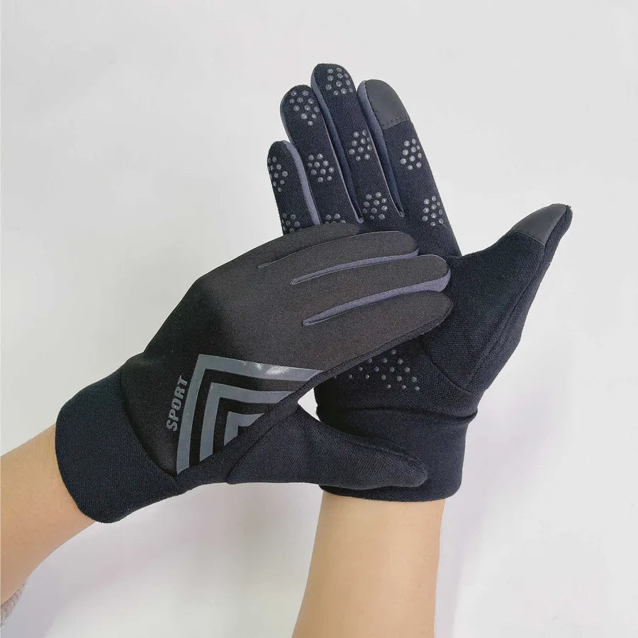 Warm gloves women's winter plus velvet padded suede autumn and winter cold-proof touch screen new cycling ski riding gloves