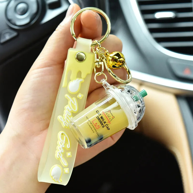 Cute Letter Cup Arylic Women's Keychain
