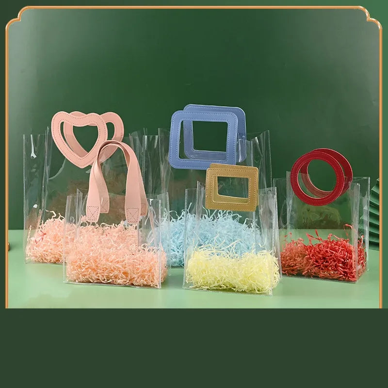Women's PVC Color Block Cute Square Open Handbag