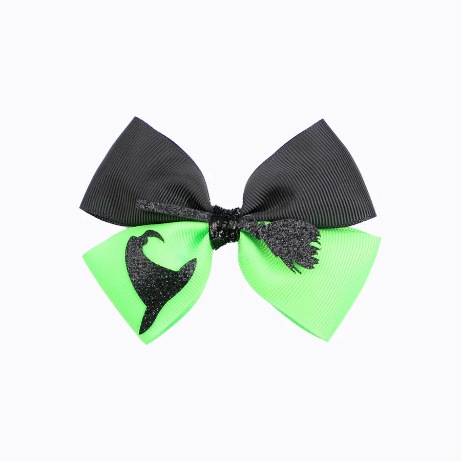 Magic Wicked Witch Hair Accessories Hairpin Pink Green Bow Children Girl Cute Hairpin  Explosions