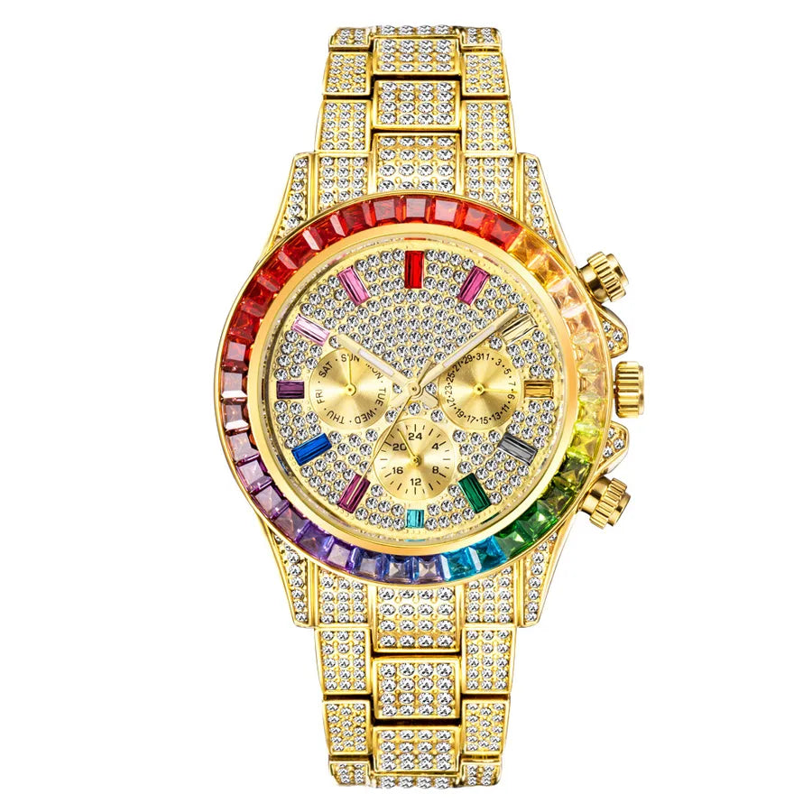 Fashion Geometric Butterfly Double Snap Quartz Men's Watches