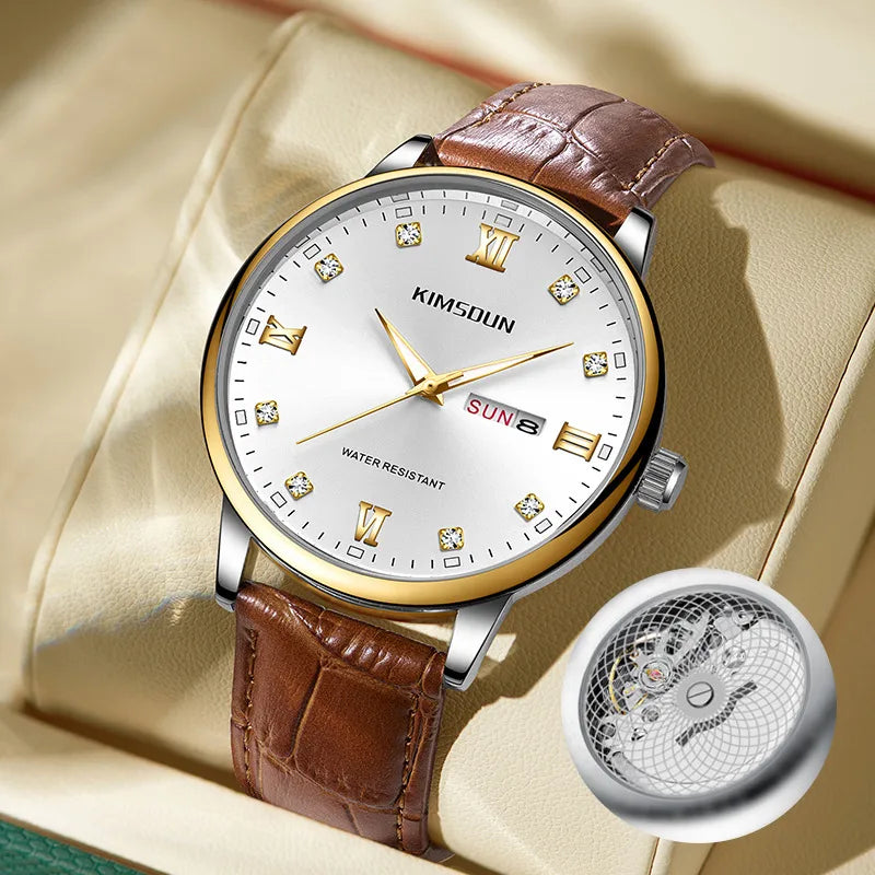 Casual Geometric Buckle Quartz Men's Watches