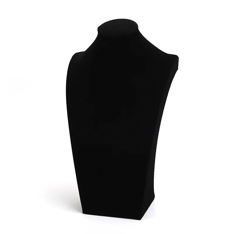 Velvet Jewelry Necklace Display Stand Counter Top Fashionable Mannequin Head Model Premium Feel Stitching Process
