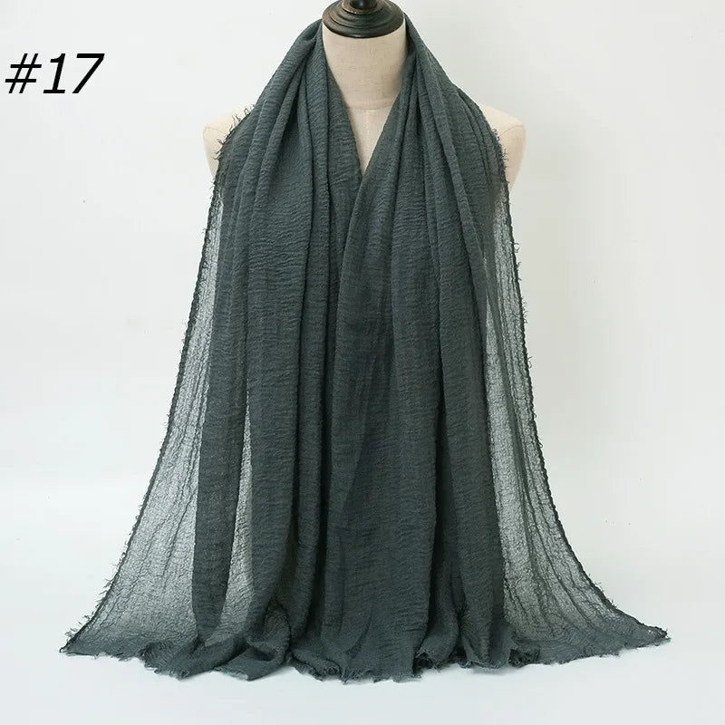 fashion solid color cotton pashmina scarves