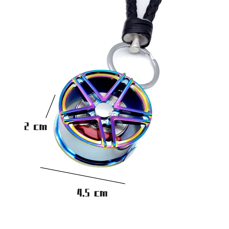 simple style brake disc turbine air filter zinc alloy unisex keychain