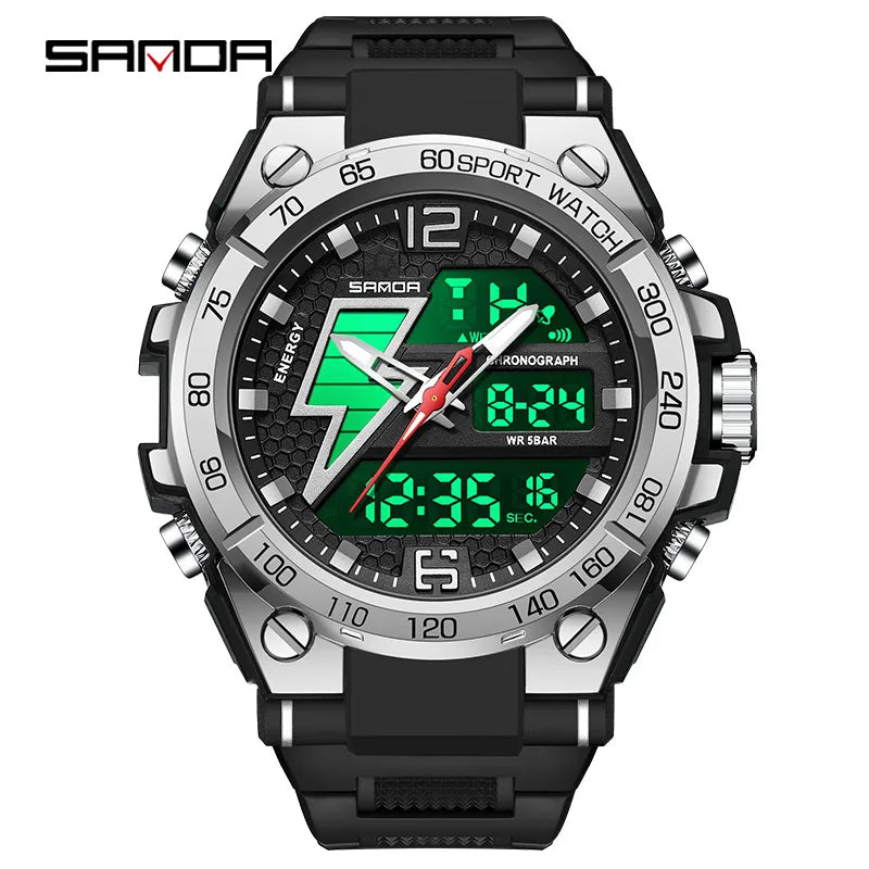 modern style solid color electronic men's watches
