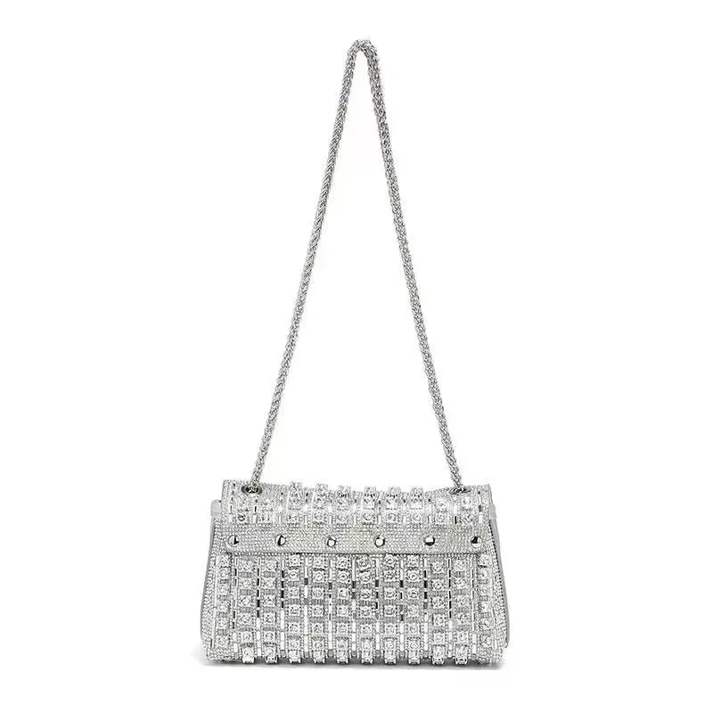 Women's Medium Arylic Solid Color Streetwear Square Magnetic Buckle Shoulder Bag