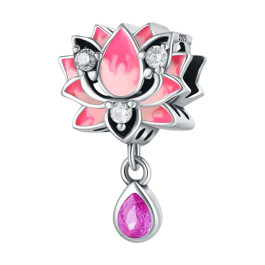 1 Piece Diameter 10mm 925 Sterling Silver Zircon Heart Shape Flower Jewelry Accessories